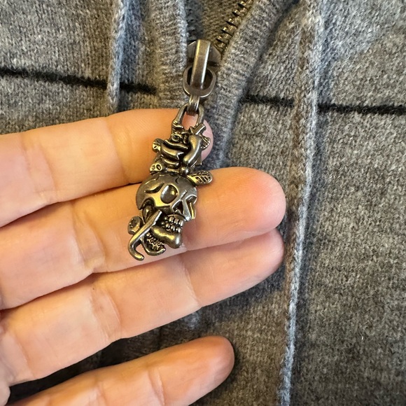 Ed Hardy Christian Audigier Wool Blend Full Zip Hoodie sweater SZ MED NWT - Picture 8 of 14